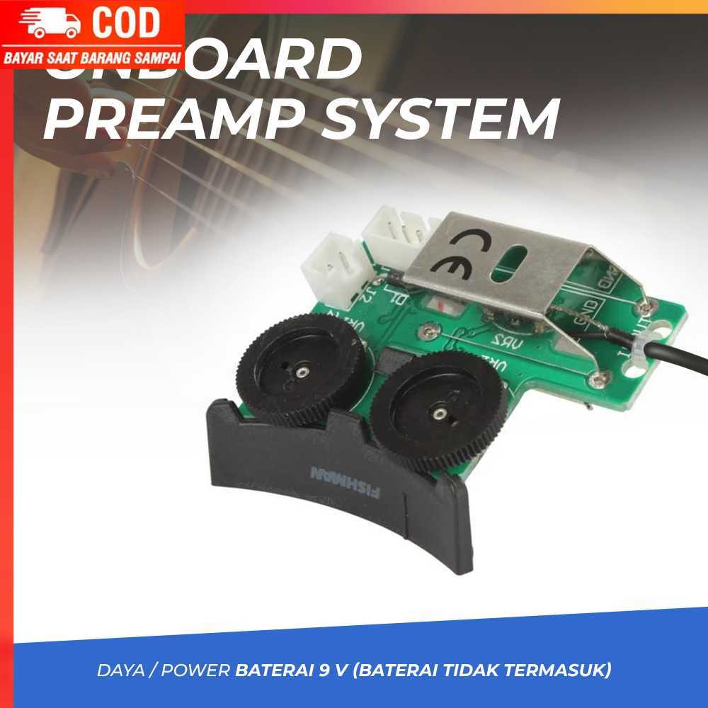 ( 100% BARANG ORI ) FISHMAN Gitar Pickup System dengan Onboard Preamp System - VT1
