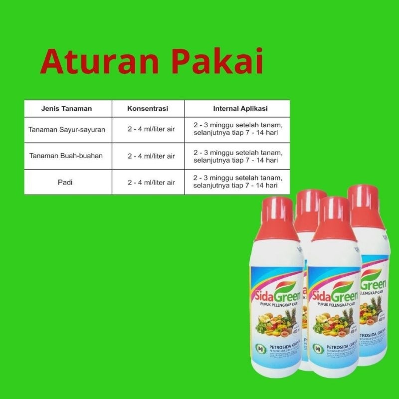 Sidagreen pupuk cair pupuk pelengkap cair pupuk urea kalium fosfor hara mikro