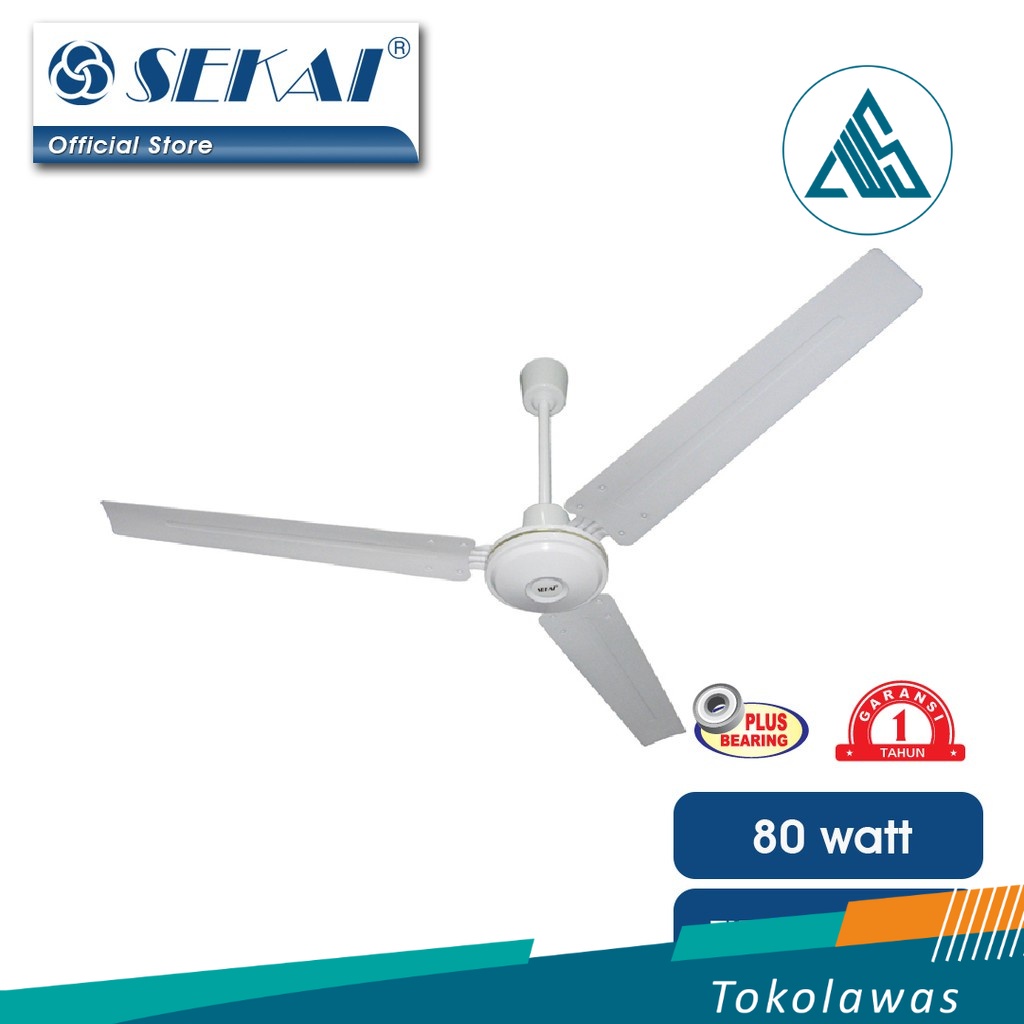 TOKO LAWAS, SEKAI Kipas Angin Gantung / Kipas Angin Plafon / Kipas Angin Langit - Langit 56 Inch - H