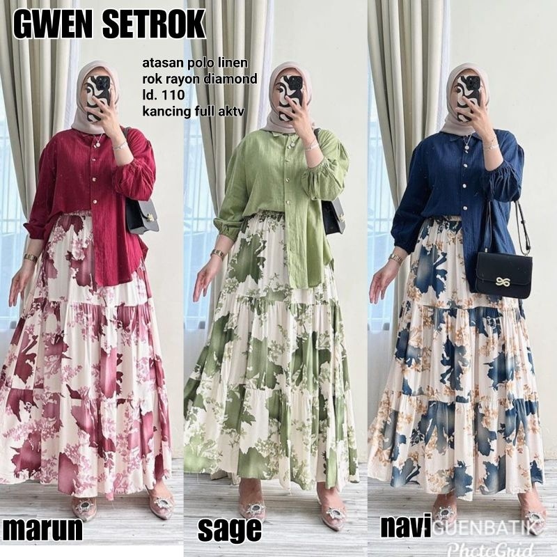 GossipGirls - GWEN SETROK NEW PREMIUM SETELAN ROK VIRAL SETELAN WANITA BUSUI TERLARIS KEKINIAN