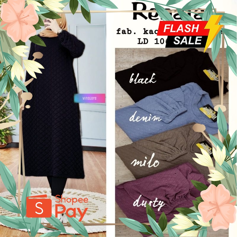 SALE 12.12 | alfa renata tunik kaos jumbo knit top tunik polos halov long tunik vin N&d tunik rajut 