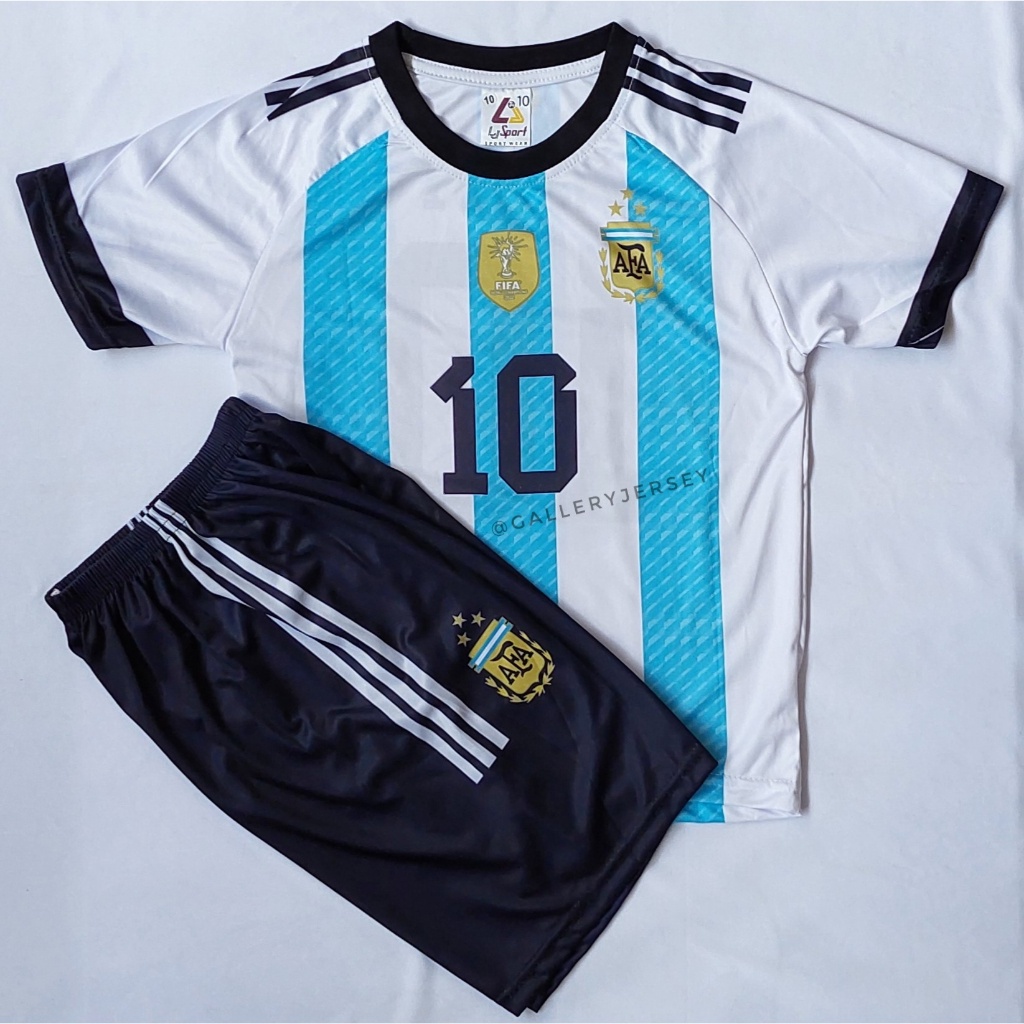 SETELAN BAJU BOLA ANAK ANAK ARGENTINA HOME SETELAN JERSEY ANAK ANAK ARGENTINA HOME MESSI TERBARU