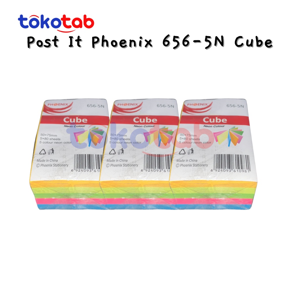 

Tokotab - Sticky Note Phoenix Memo Cube Neon Pastel 653 656 654 657