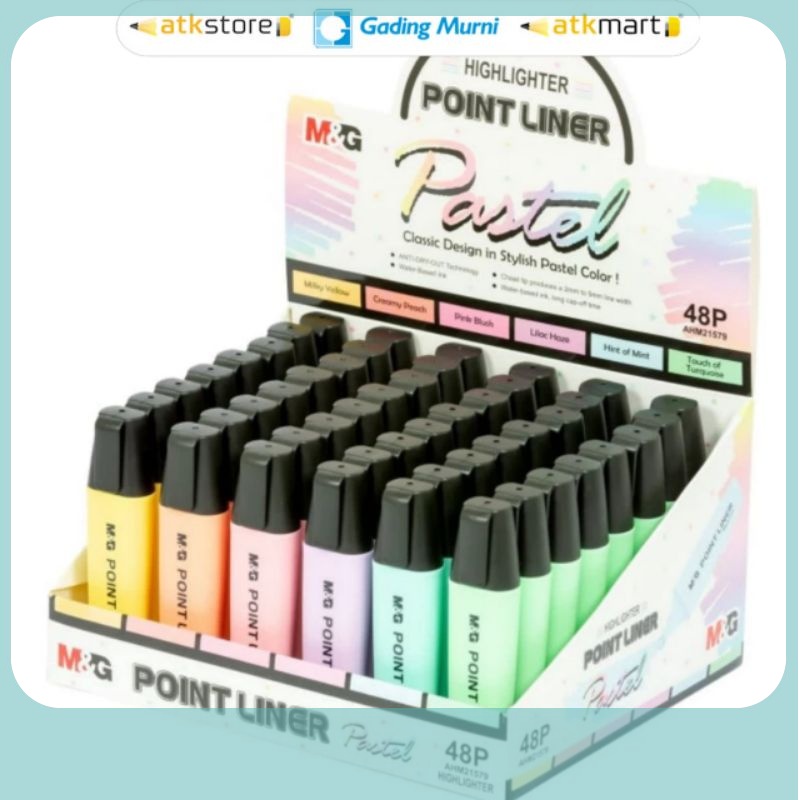 

M&G Highlighter Marker Pastel Spidol Warna Pastel Unik Penanda Buku Berwarna