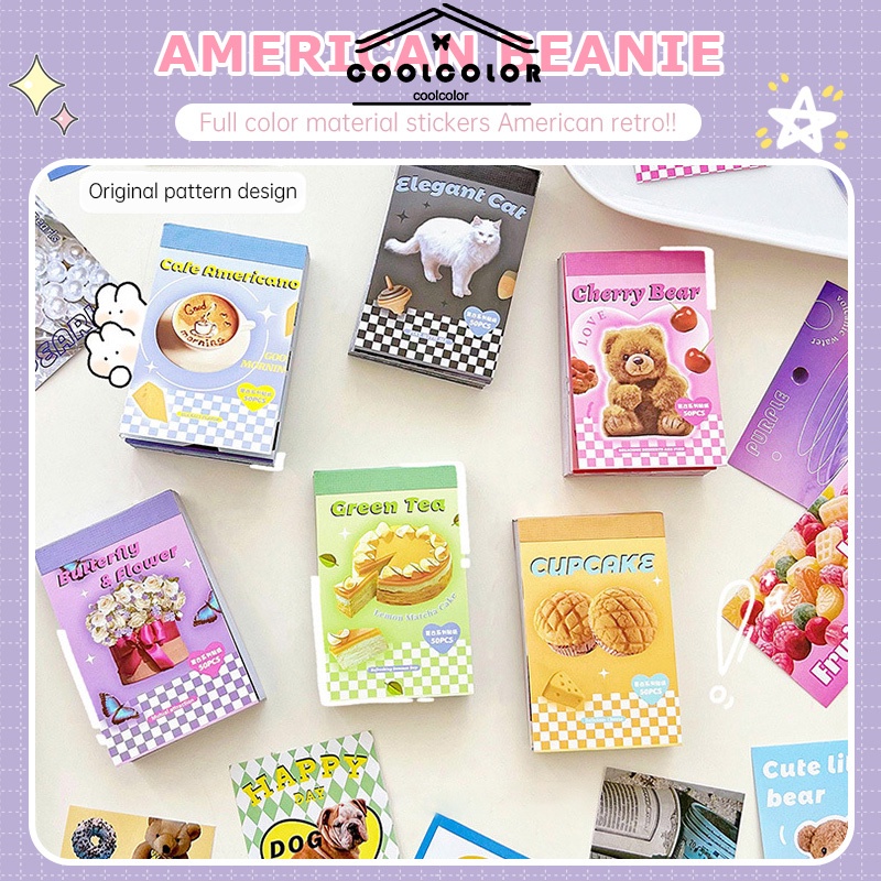 

CODStiker Gaya Vintage ，Mini Ins Stiker Notebook， Dekorasi Bahan Stiker DIY-cl