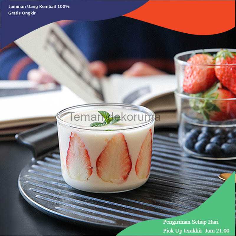 TD - PLR VISSY Gelas Dessert Pudding Yogurt Cocktail Heat Resistant 270ml - V-27