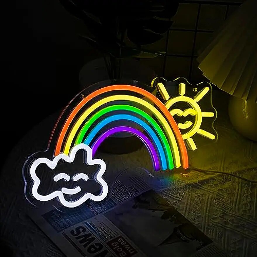 Smiley Face Neon Sign for Room Decor Anime Neon Sign  LED Neon Light Sign for Kids Bedroom Party Bar