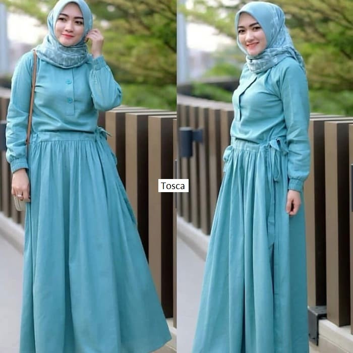 Trend Gamis Wanita  Baju Dress Busui ukuran XXL, XXXL jumbo - Abu tua, XXXL