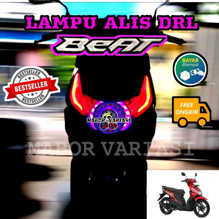 LAMPU ALIS VARIASI MOTOR BEAT 1 MODE BONUS DEVIL EYES TIDAK BERBINTIK