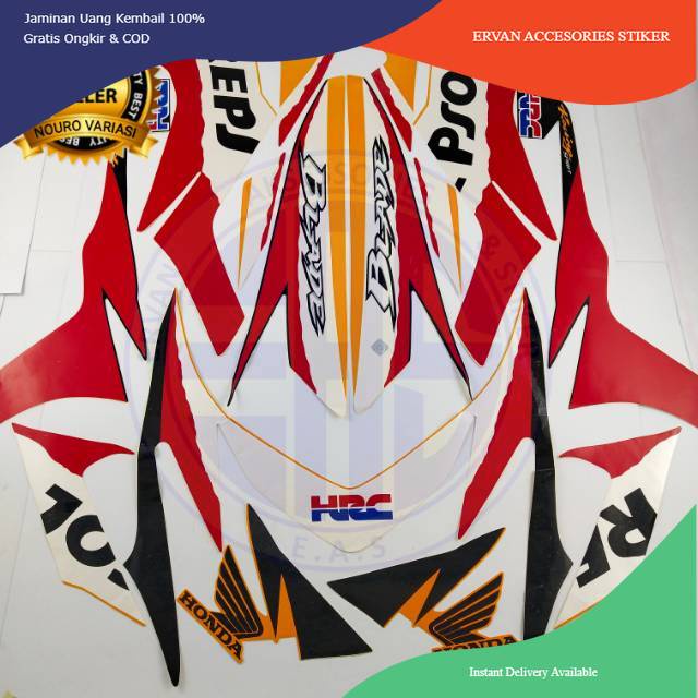 striping honda blade 110 r 2010 repsol list body standar berkualitas