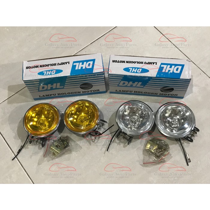 Foglamp fog lamp lampu kabut bulat universal kecil isi 2 - Kuning