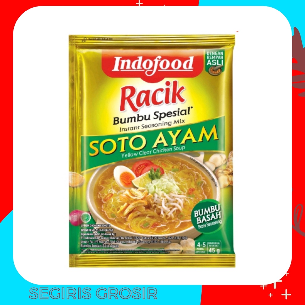 

Indofood Bumbu Racik Spc Soto Ayam 45 Gr