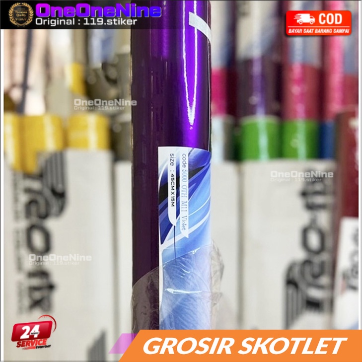 Stiker Ungu Candy Metalik 1 Roll - 45 cm x 15 Meter, Profix, Skotlet Ungu Candy, Stiker Motor Ungu C