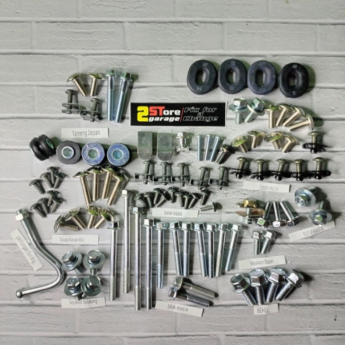 COD Baut Body Honda Supra X 110 Fullset / Baud Supra Fit Lama Fullbody - Blok Mesin