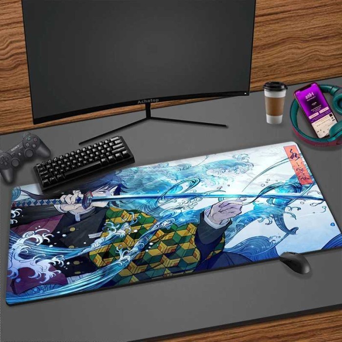 GRSO Gaming Mouse Pad XL Desk Mat Demon Slayer Theme 800x400x2mm K4W28G