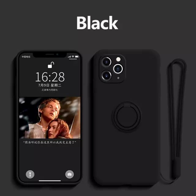 IPHONE 13 PRO MAX SOFT CASE SILIKON MICROFIBER RING MAGNET STAND