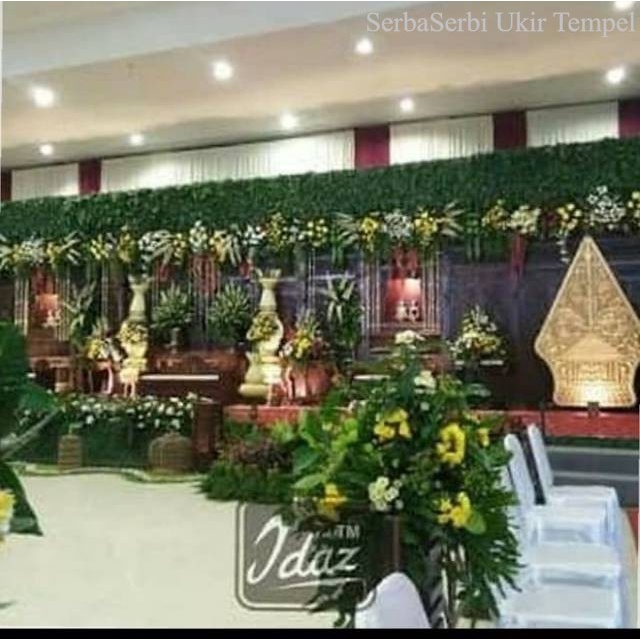 Gunungan Wayang Ukir Kayu MENTAH Jawa Dekor Pelaminan Pernikahan Termurah