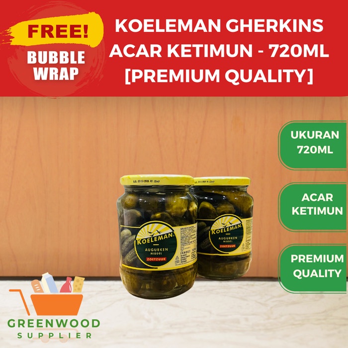 

Koeleman Pickled Gherkins / Acar Ketimun - 720ML [PREMIUM QUALITY]