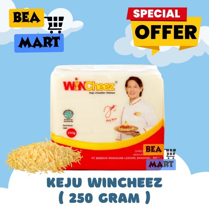 

Keju Wincheez Cheddar 250 gr gram | Potongan Kemasan Blok 250gr