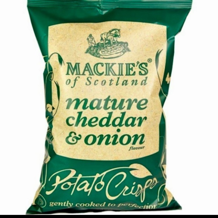 

mackies potato chips scottlandia mature cheddar & onion 150gr Snack