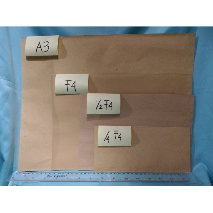 

Amplop Coklat ukuran F4 Folio 1pack isi 100pcs