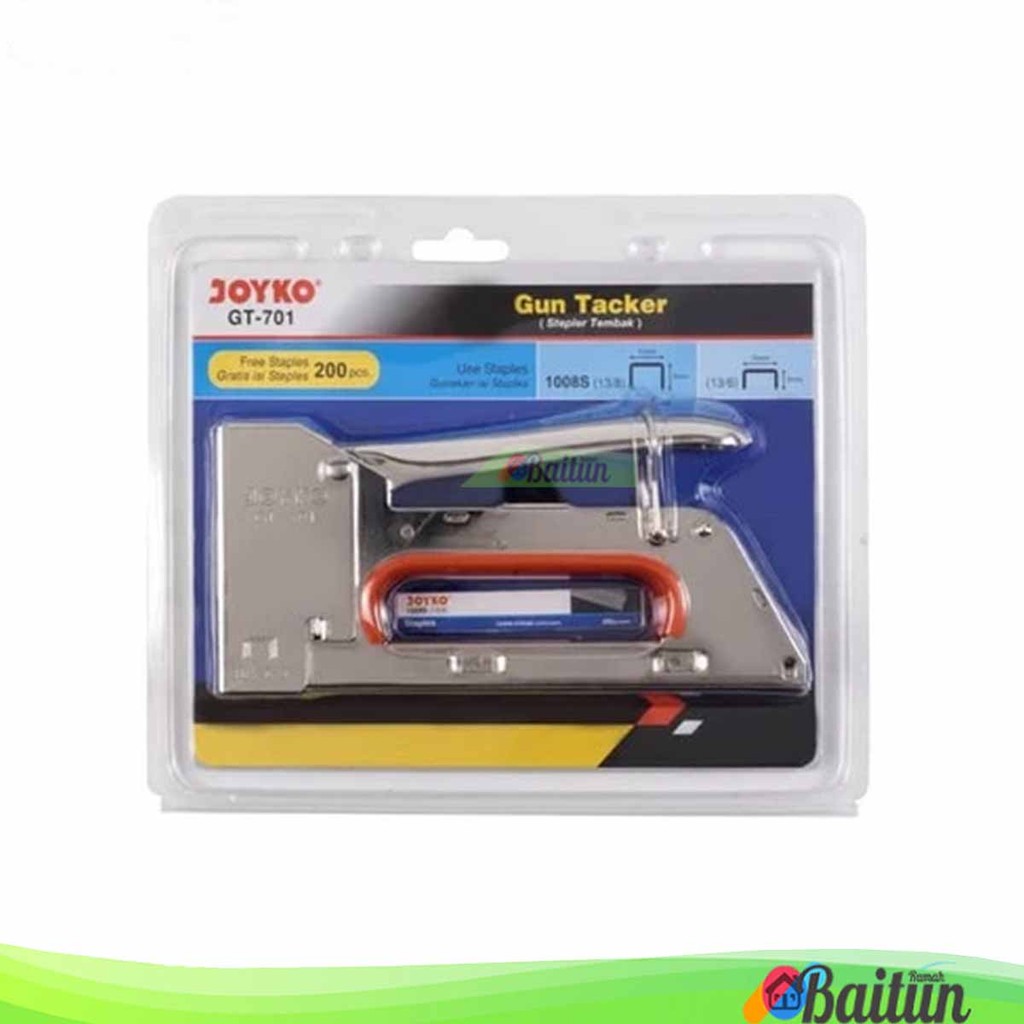 

Stapler Tembak Joyko GT-701 / Staples Steples Gun Tacker / Hekter Tembak Kayu Jok Motor