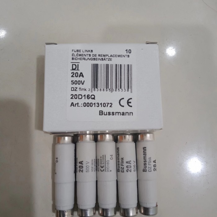 GW99 Fuse Bussmann Diazed 20D16Q 20A Original Bussmann