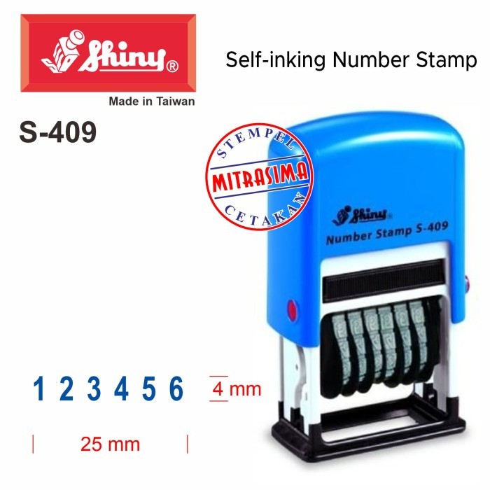 

Stempel Shiny S-409 Stempel Nomor 6 digit S409 Tipe S 409
