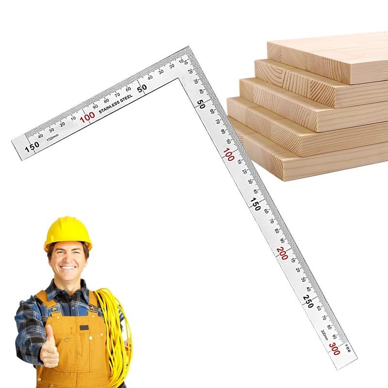 

Square Framing Ruler Carpenter L Shape Square Ruler Portable Framing Square For Door Window Frames Anti-Rust Right Angle Ruler