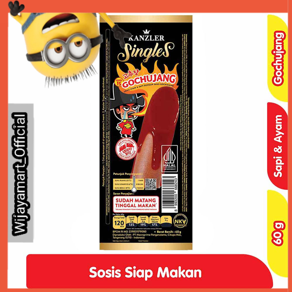 

Kanzler Singles Sosis Sapi & Ayam Gochujang 60 g