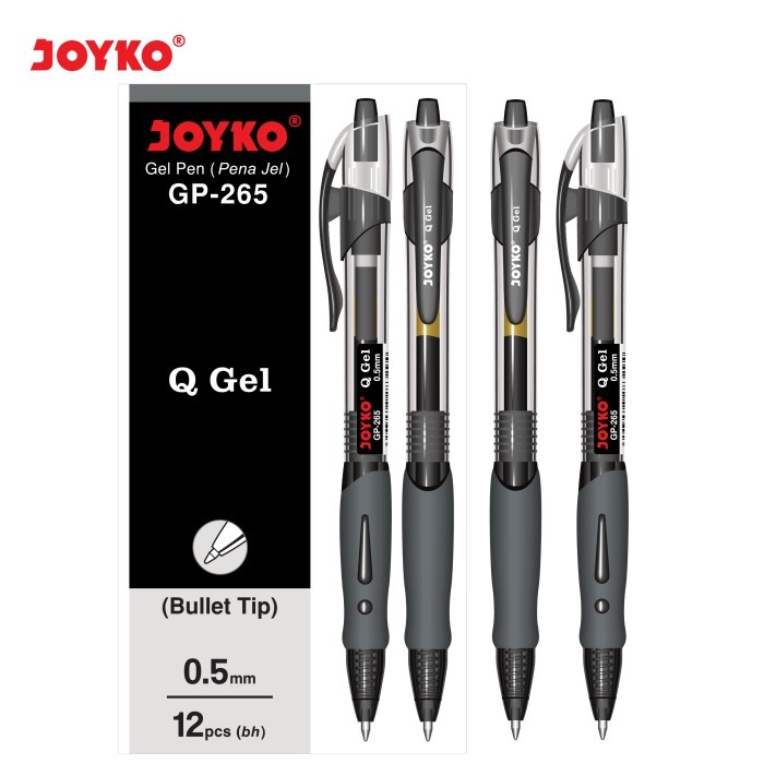 

PRODUK TERLARIS JOYKO GEL PEN QGEL PENA PULPEN JOYKO CETEK Q-GEL GP-265 1 BOX 12 PCS - HITAM 12PCS