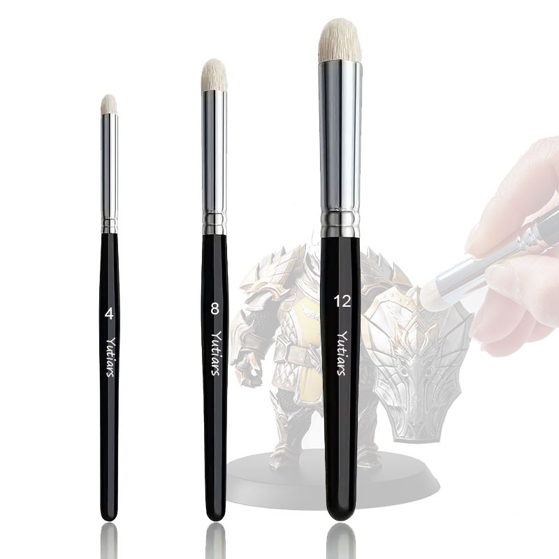 

Miniature Paint Brush Set - Fine Detail Drybrushes for Acrylic, Watercolor & Model Painting, Wooden Handles