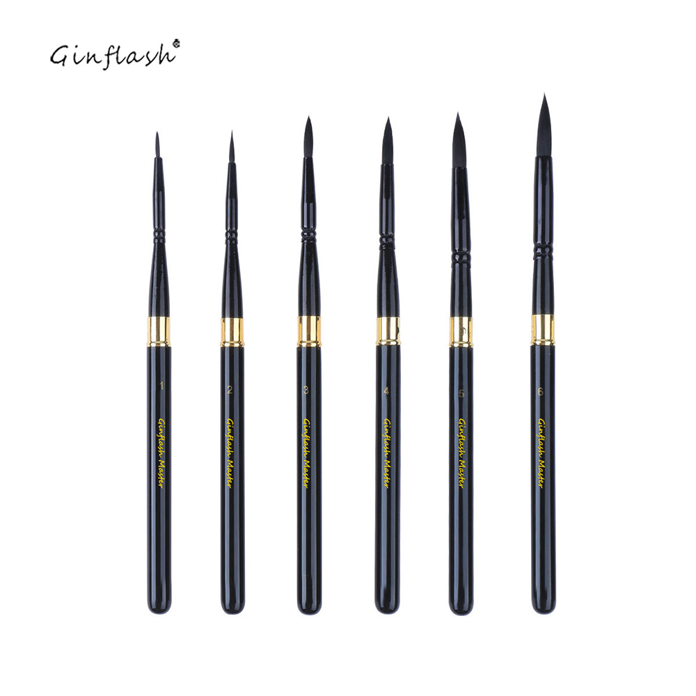 

Ginflash 1pc Watercolor Paint Brush Set Portable Handle Gouache Watercolour Painting brush Set