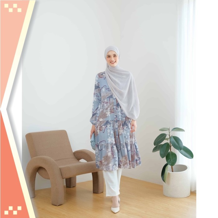 Promo Murah Pakaian Wanita Tunik Cantik PRemium / Le Khari Mayra Tunik Bahan Rayon Viscose Homedress