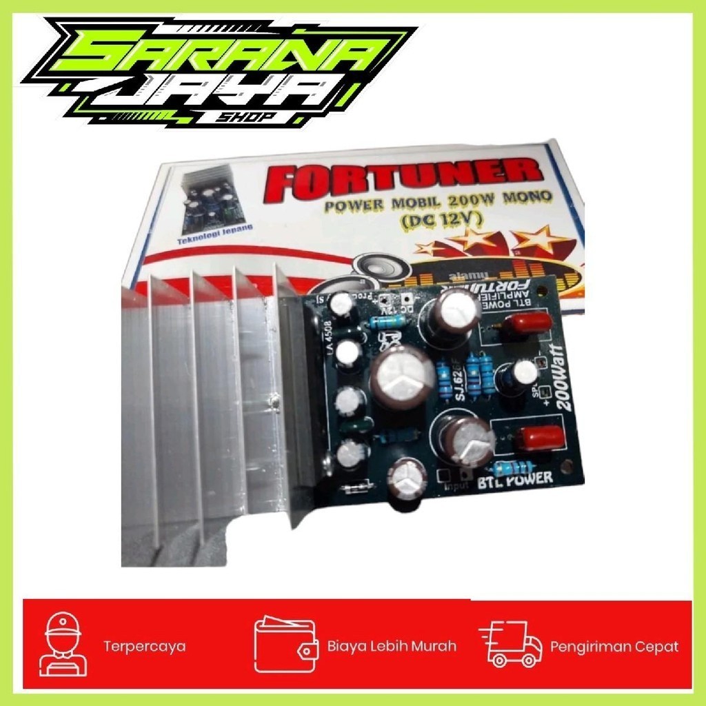 KIT POWER Amplifier MOBIL BTL 200 WATT DC 12 V FORTUNER