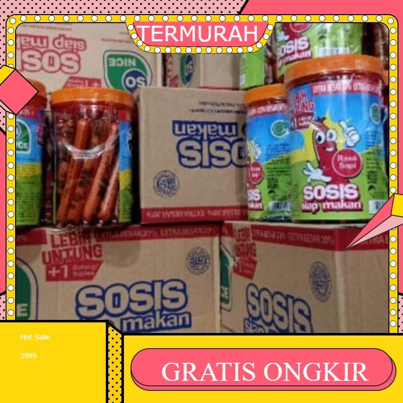 

Sosis So Nice ( 1 karton isi 6 x 24+1 pcs x @ 21g )