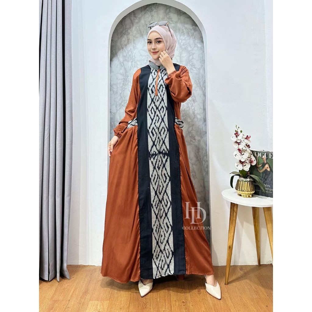 ORIGINAL - GAMIS TWILL TENUN ETNIK PESTA MEWAH ELEGAN 2024 MODEL TERBARU NEW MOTIF TROSO