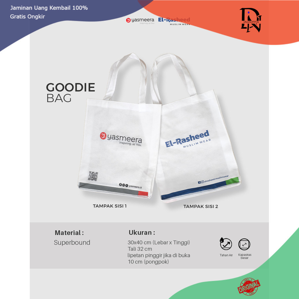

Dina Olshopper - Dina Olshopper - Goodiebag Premium Tebal by Yasmeera / Goodie Bag / Tas Kain