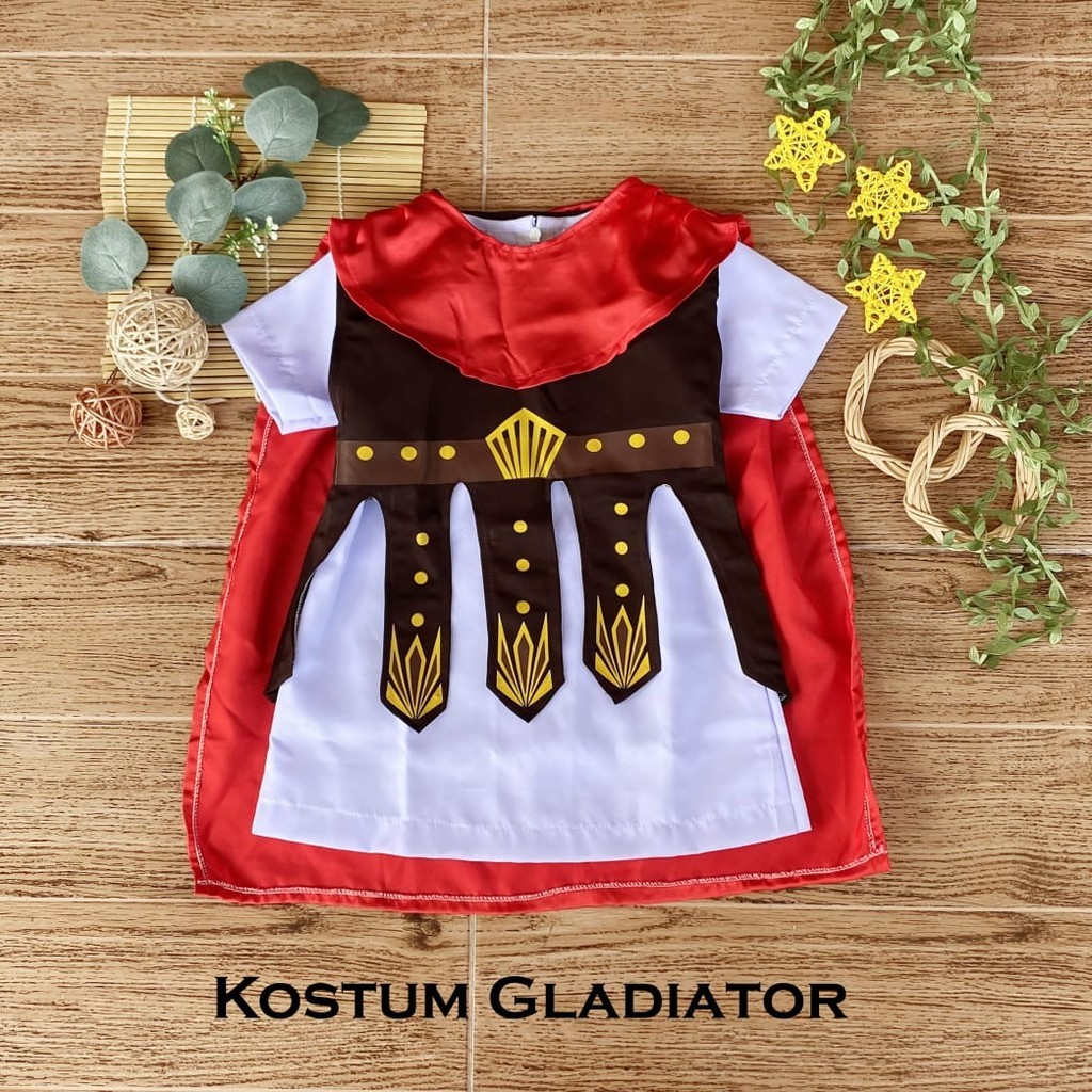 Kostum Gladiator Romawi Kuno Mesir Cosplay Baju Karnaval Bayi Anak
