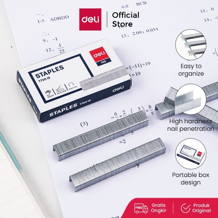 

Bobomart Deli ET70010 SP Isi Staples Tembak-Tacker Staples 13/8