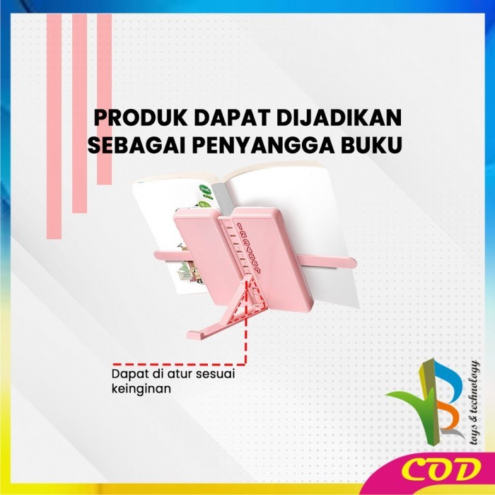 

RB-A73 Tempat Pensil 2IN1 Multifungsi dengan Tatakan Buku dan Papan - A73, PINK