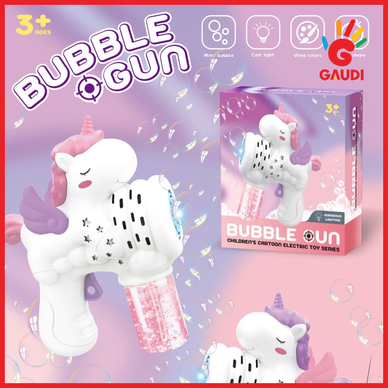 Gaudi Mainan Gelembung Pistol Bubble Sabun Otomatis Anak Besar Tembakan Balon Kado Ulang Tahun