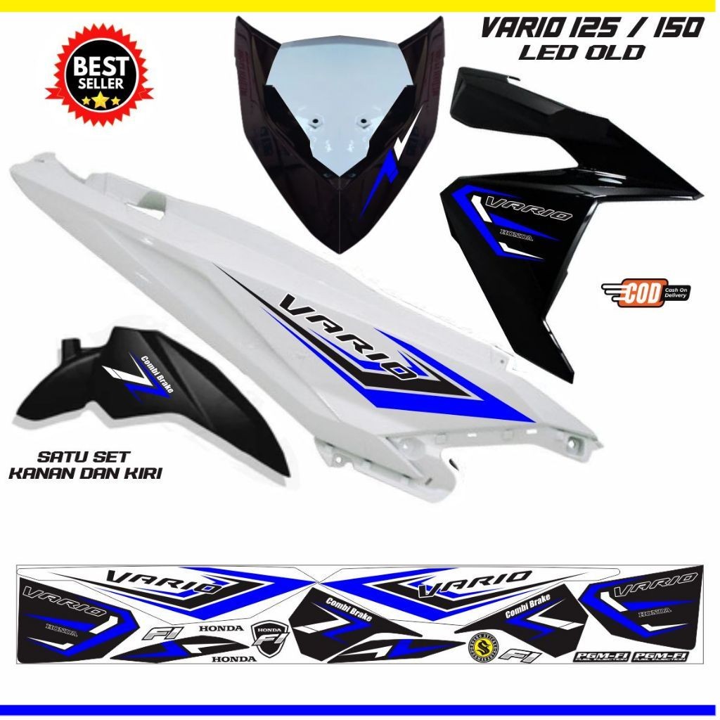 STIKER MOTOR / STIKER MOTOR VARIO LED / STRIPING VARIASI VARIO 125 / 150 LED FI