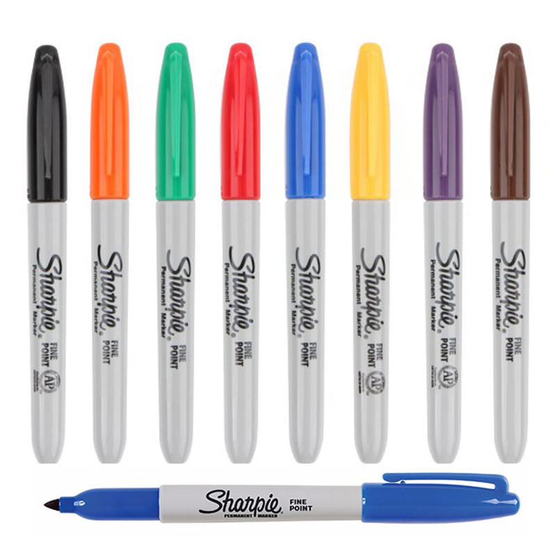 

11 Colors Sharpie Paint Marker Waterproof Fine Point 1mm Permanent Art Dust-free Marker Pen Creative Doodling Writing Stationery