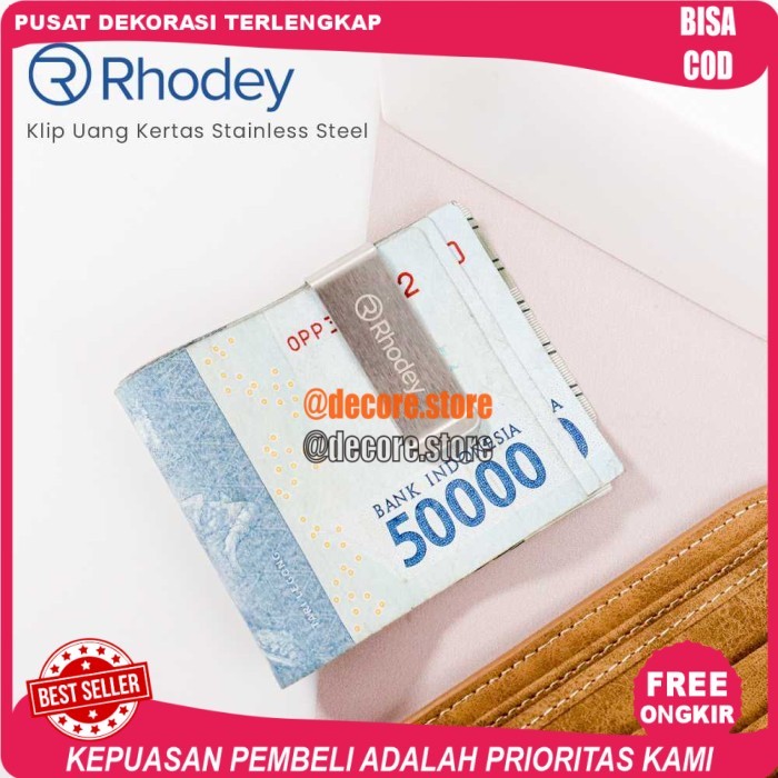 

Klip Pengatur Uang Tunai Kertas Dompet Multifungsi Stainless Steel 5 CM