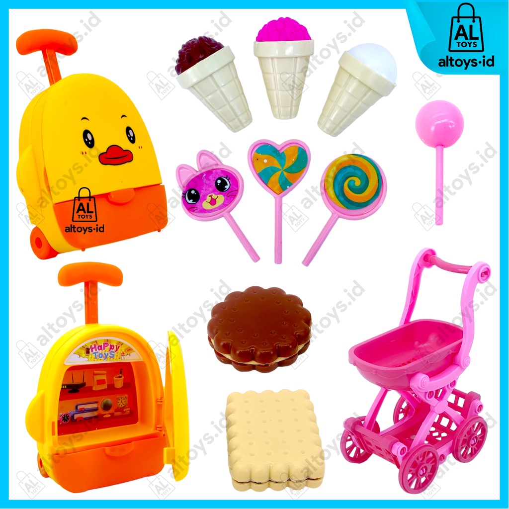 MAINAN KOPER STROLLER SHOP MINIMARKET DESSERT STORE CHOOSE YOUR FAVORITE DESSERT CANDY PERMEN LOLIPO