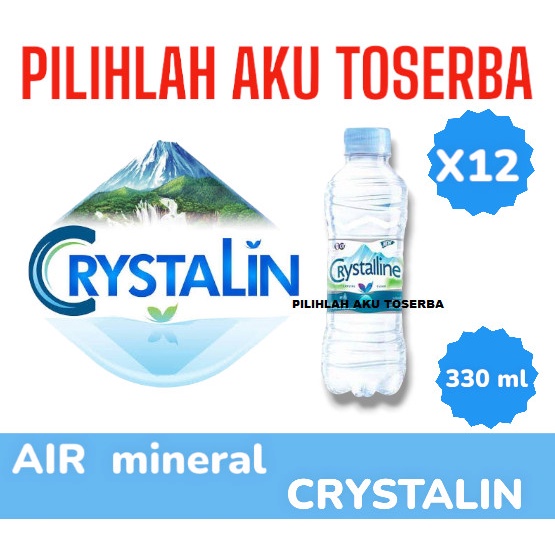 

CRYSTALIN Air Mineral Botol Mini Pet 330 ml - ( HARGA 12 BOTOL )