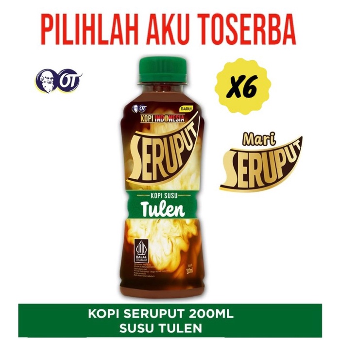 Kopi SERUPUT Kopi SUSU TULEN 200 ml - ( HARGA 6 BOTOL )