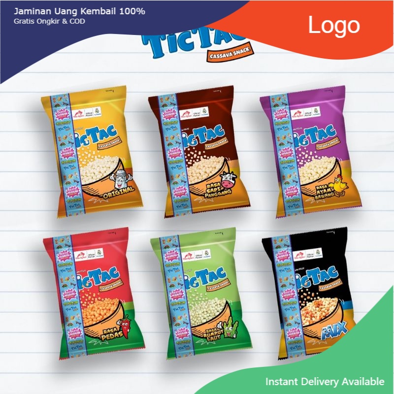 

Cemilan santai Tic Tac kemasan 90gram Varian rasa