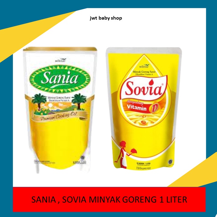 

Minyak Goreng Sania , Sovia ,fortune Ukuran 1 Liter Pouch